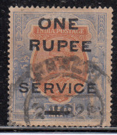 ONE RUPEE (1r On 15r), British India Used 1925, SERVICE -SGO102, Edward Series, (Cat £90) - 1902-11 King Edward VII