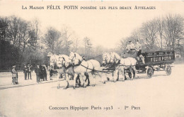 PARIS- LA MAISON FELIX POTIN POSSEDE LES PLUS BEAUX ATTELAGES- CONCOURS HIPPIQUE PARIS 1923 - 1er PRIX - Autres & Non Classés