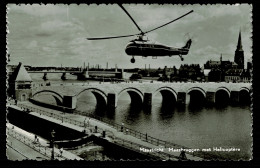 Ref 1620 - 1960's Postcard - Helicopter Over Maastricht Netherlands - Europa Set 42c To UK - Hélicoptères