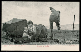 Ref 1620 - Early Italy Postcard - Vanga E Latte - Spade & Milk - Mother Breastfeeding Baby  - Ethnic Scene - Europe