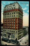 Ref 1620 - Early Postcard - Trams Outside Dominion Trust Building - Vancouver B.C. Canada - Vancouver