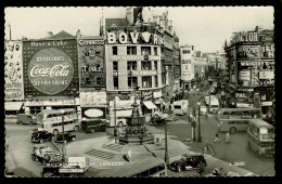 Ref 1621 - RP Animated Postcard - Piccadilly Circus - Coca-Cola Bovril Guinness Craven A & Wrigley's Adverts - Piccadilly Circus