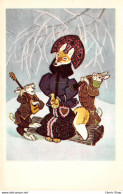 Anthropomorphism Vintage USSR Russian Fary Postcard 1969  Fox And Rabbits Playing Music  Animal Painter E. Rachev - Märchen, Sagen & Legenden