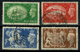 Ref 1621 - GB KGVI Festival High Values 1951 Set - SG 509-512 Good Used Stamps - Gebruikt