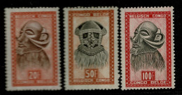 Ref 1622 - Belgian Congo Now Zaire - 1947 (3) SG 289/91 MNH Unmounted Mint Stamps - Ex Belgium Colony - Neufs