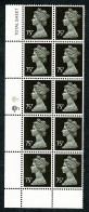 Ref 1623 -  GB Machins Questa 75p Cyl 1 - Block Of 10 MNH Stamps - Ganze Bögen & Platten