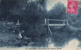 La Châtre * Les Bords De L'indre , Roche * Lavoir Laveuse * Pont Passerelle - La Chatre