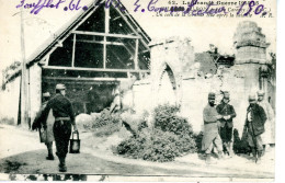 Cpa  Villers Au Bois Près De Carency,un Coin De La Grande Rue Après La Bataille - Other & Unclassified