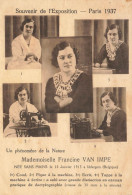 Phénomène Circus Cirque * CPA Mlle Francine VAN IMPE Née Sans Mains Janvier 1913 à Iddergem Belgique * Expo Paris 37 - Zirkus