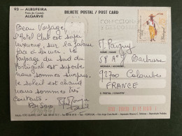 CP Pour La FRANCE TP CAIADOR 75 OBL.MEC.2 10 1995 ALBUFEIRA - Briefe U. Dokumente