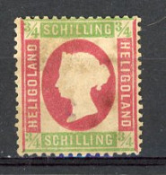 HEL - Yv. N° 7 (9) Type I Signé  * 3/4 S  Vert Et Carmin  Cote 30  Euro BE   2 Scans - Heligoland