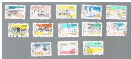 PORTOGALLO (PORTUGAL)  -  SG 1998.2017   - 1986.1989  CURRENT SERIE: ARCHITECTURE (13 STAMPS OF THE SET)   -     USED° - Oblitérés