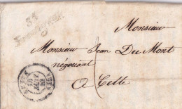 France Marcophilie - Cursive 33 / Frontignan - 1843 - Avec Texte - Indice 22 - TB - 1801-1848: Voorlopers XIX