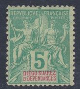 Diego-Suarez N° 28 X Type Groupe : 5 C. Vert Trace De Charnière Sinon TB - Unused Stamps