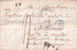 France Marcophilie - Cursive 66 / La Chapelle - 1831 - Avec Texte - Indice 22 - TB - 1801-1848: Précurseurs XIX