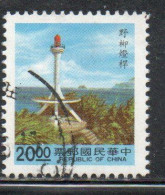 CHINA REPUBLIC CINA TAIWAN FORMOSA 1991 1992 LIGHTHOUSES YEH LIU LIGHTHOUSE 20$ USED USATO OBLITERE' - Usati