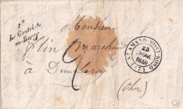France Marcophilie - Cursive 17 / Le Chatelet / En Berry - 1849 - Avec Texte - Indice 11 - TB - 1801-1848: Voorlopers XIX