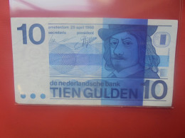 PAYS-BAS 10 GULDEN 1968 Circuler - 10 Florín Holandés (gulden)