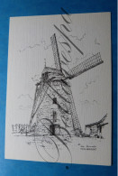 Pollinkhove Machuutmolen Molen Windmolen  1979 Moulin A Vent. Illustr: L. Ameel - Molinos De Viento