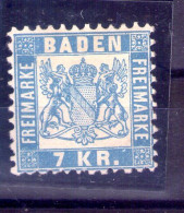 1868 Baden Michel N° 25b - Mint