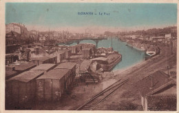 Roanne * Vue Sur Le Port * Péniche * Ligne Chemin De Fer Wagons - Roanne