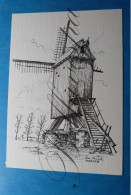 Merkem Busschere's Molen Windmolen  1979 Moulin A Vent. Illustr: L. Ameel - Windmühlen