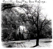 74  / POUILLY / CHAPELLE DU BON REFUGE / DEBUT 20 EME  / PLAQUE DE VERRE PHOTO STEREO / - Diapositivas De Vidrio