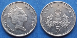 UK - 5 Pence 1997 "crowned Thistle" KM# 937b Elizabeth II Decimal Coinage (1971-2022) - Edelweiss Coins - 5 Pence & 5 New Pence