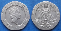 UK - 20 Pence 1996 "crowned Rose" KM# 939 Elizabeth II Decimal Coinage (1971-2022) - Edelweiss Coins - 20 Pence