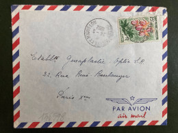 LETTRE Par Avion Pour La FRANCE TP FLEURS 25F OBL.24-3 1952 SAINT PIERRE ET MIQUELON - Lettres & Documents