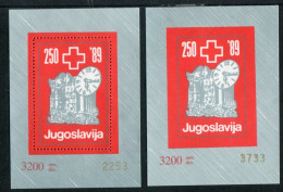 YUGOSLAVIA 1989 Solidarity Week Charity Blocks Perforated And Imperforate MNH / **. - Bienfaisance