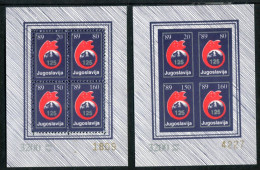 YUGOSLAVIA 1989 Red Cross Week Charity Blocks Perforated And Imperforate MNH / **. - Beneficiencia (Sellos De)