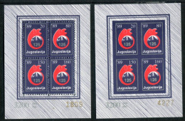 YUGOSLAVIA 1989 Red Cross Week Charity Blocks Perforated And Imperforate MNH / **. - Liefdadigheid