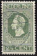 Plaatfout Groen Puntje In  De A Van NederlAnd (zegel 27) In 1913 Jubileumzegels 2½ Cent Groen NVPH 90 PM Leidraad 1 - Plaatfouten En Curiosa