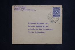 TURQUIE - Enveloppe De Constantinople Pour La Suisse En 1923 - L 144721 - Brieven En Documenten
