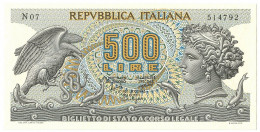 500 LIRE BIGLIETTO DI STATO ARETUSA 20/06/1966 FDS-/FDS - Otros & Sin Clasificación