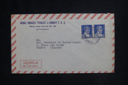 TURQUIE - Enveloppe Commerciale De Istanbul Pour La Suisse En 1951 - L 144739 - Briefe U. Dokumente