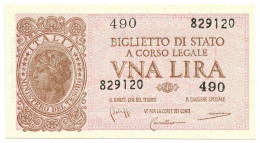 1 LIRA BIGLIETTO DI STATO LUOGOTENENZA UMBERTO BOLAFFI 23/11/1944 FDS - Regno D'Italia – Autres