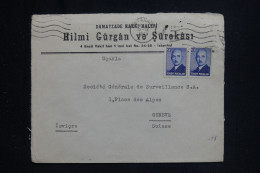 TURQUIE - Enveloppe Commerciale De Istanbul Pour La Suisse En 1949 - L 144741 - Covers & Documents