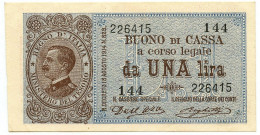 1 LIRA BUONO DI CASSA EFFIGE VITTORIO EMANUELE III 02/09/1914 SUP - Andere