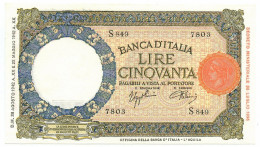 50 LIRE CAPRANESI LUPA CAPITOLINA M. STRETTO FASCIO L'AQUILA 28/08/1942 FDS-/FDS - Regno D'Italia – Other