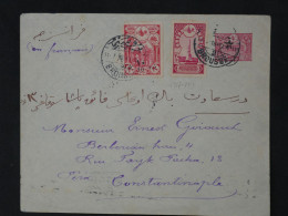 C TURQUIE E. OTTOMAN  BELLE LETTRE ENTIER RARE  1918 BROUSSE BURSA  A CONSTANTINOPLE +AFF. INTERESSANT+ + - Covers & Documents