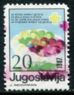 YUGOSLAVIA 1987 Red Cross Week Tax 20 D.major Colour Shift Of Magenta, MNH / **.  Michel ZZM 134 - Sin Dentar, Pruebas De Impresión Y Variedades