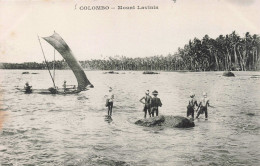SRI LANKA - Colombo - Mont Lavinia - Pécheurs - Voiliers - Plage - Carte Postale Ancienne - Sri Lanka (Ceylon)