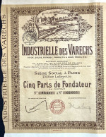 Industrielle Des Varechs – Cinq Parts De Fondateur - Landwirtschaft