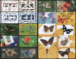 Butterfly Phonecards Lot (20 Pcs) - Butterflies