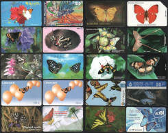 Butterfly Phonecards Lot (20 Pcs) - Schmetterlinge