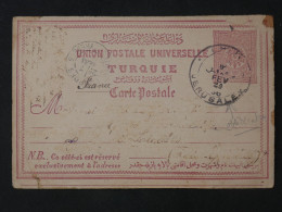 BV15 TURQUIE E. OTTOMAN  BELLE CARTE ENTIER  RARE EFFECEE PAR LE 1924 JERUSALEM  A LOURDES  FRANCE ++AFF. INTERESSANT+++ - Covers & Documents