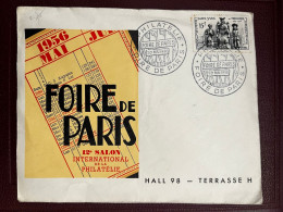 Foire De Paris * Enveloppe Pub Timbre Affranchissement 20 Mai 1956 1 Tp 15fr St Yves Tréguier Oblitération - Autres & Non Classés