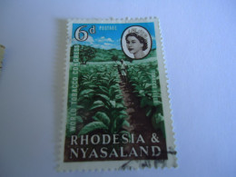 RHODESIA NYASALAND USED STAMPS  TOBACO - Rhodésie & Nyasaland (1954-1963)